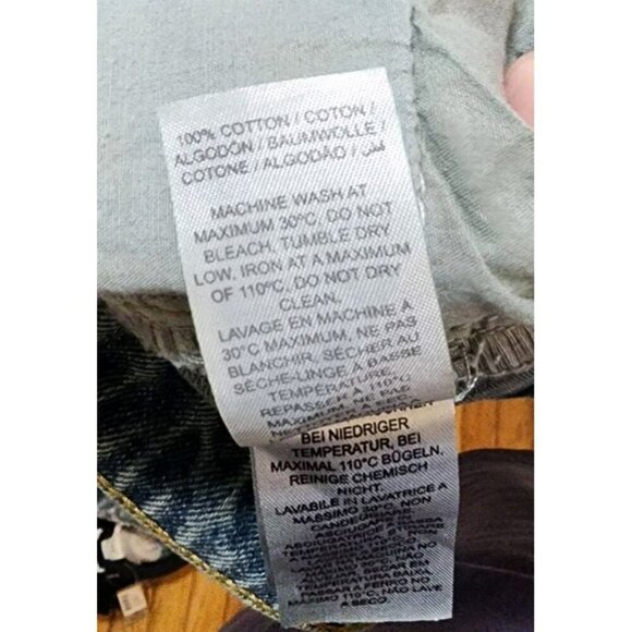 Size Large NWT Edikted Leopard Heart Pockets Wide Leg Jeans Blue Washed - Picture 6 of 6